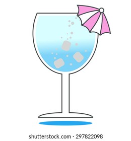Illustration of water bocal, vector.