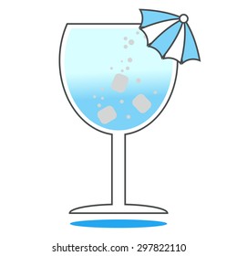 Illustration of water bocal, vector.