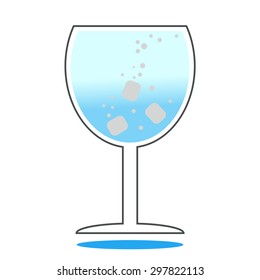 Illustration of water bocal, vector.