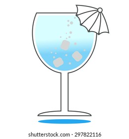 Illustration of water bocal, vector.
