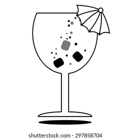 Illustration of water bocal, vector.