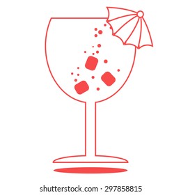 Illustration of water bocal, vector.