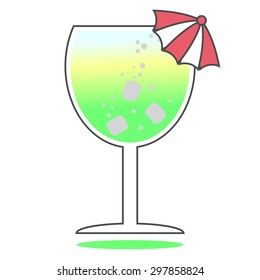 Illustration of water bocal, vector.