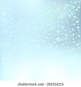 An illustration of the water bubbles background. Layered.