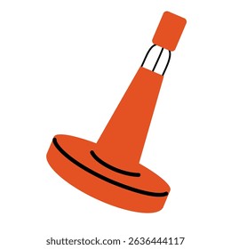 Illustration water buoy. Flat vector safety beach buoy. Swimming area limitation. 