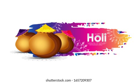 illustration of water color for Happy Holi Background