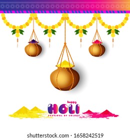 illustration of water color for Happy Holi Background