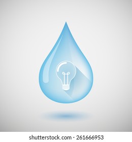 Illustration Of A Water Drop With A Light Bulb