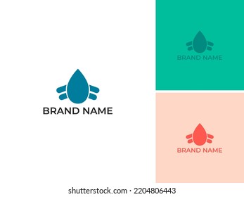 ILLUSTRATION WATER DROP SIMPLE LOGO ICON DESIGN VECTOR