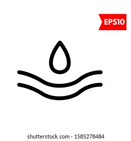 illustration of water flat icon
