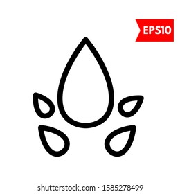 illustration of water flat icon