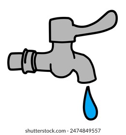 illustration of water flowing from a tap