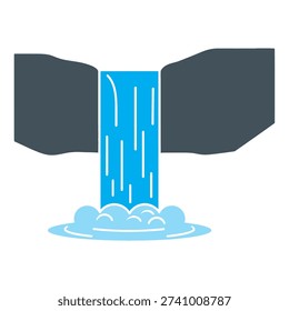 Illustration of water flowing from a tap creating a splash