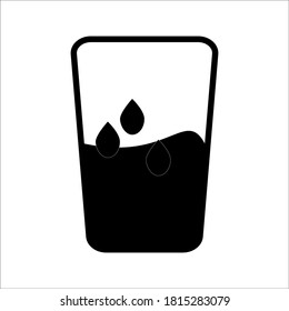 Illustration of water glass icon on white background
