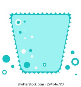 Illustration of water glass, vector.