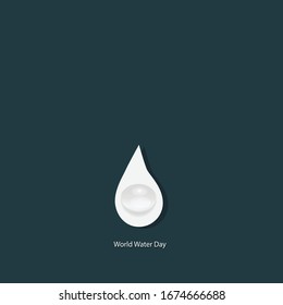 Illustration of Water icon, water drop, with paper cut water drop Vector . Good to use for banner, social media feed, etc