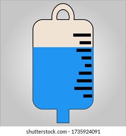 Abbildung einer Wasserinfusionsflasche. Vector Illustration der Welt der Gesundheit und Apotheke.