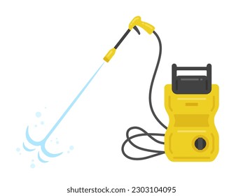 Illustration of water jetted from a high pressure washer.