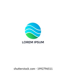 ILLUSTRATION WATER LEAF LOGO DESIGN VECTOR TEMPLATE