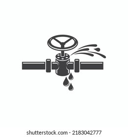 ilustración de fugas de tuberías de agua, arte vectorial.