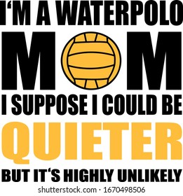 Illustration of a water polo ball with text