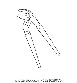 It is an illustration of a water pump plier.