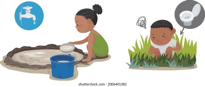 Illustration Of SDGs、Clean Water And Sanitation	