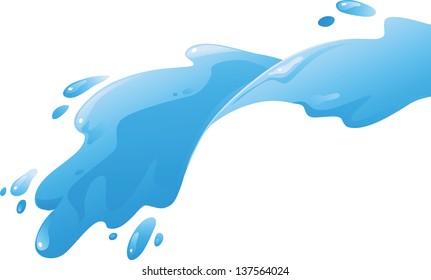 Illustration of Water Splash: spurt