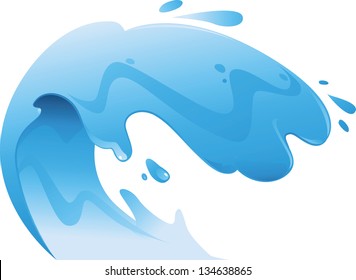 Illustration of Water Splash: Wave