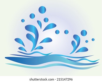 Illustration of Water Splash,water splash vector