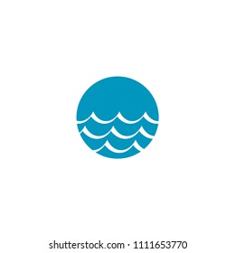 Illustration of water surface logo design template vector