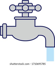 Es una ilustración de un grifo de agua.