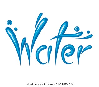 ilustración del agua como texto