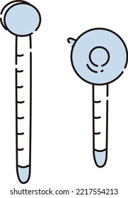 Illustration of a water thermometer (thermometer)