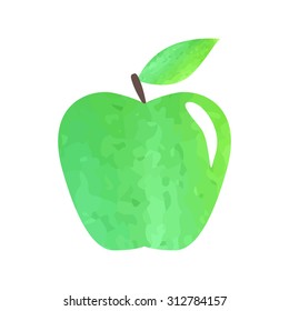 Illustration watercolor apples on white background