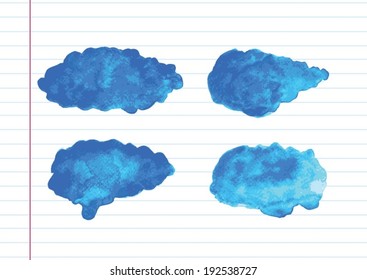 illustration of watercolor cloud symbol