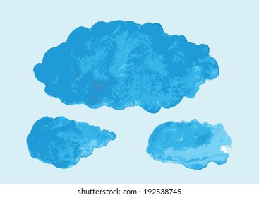 Illustration Watercolor Cloud Symbol Stock Vector (Royalty Free