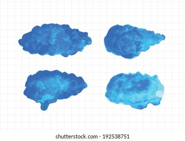 illustration of watercolor cloud symbol