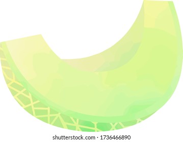 Illustration of watercolor touch of melon.
