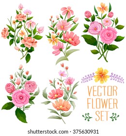 illustration of watercolor Vintage floral frame