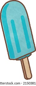 Illustration of watercolor-style soda-flavored ice cream