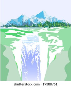 Illustration "Waterfall"
