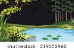 Illustration of a waterform at the forest
