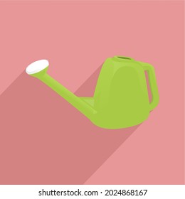 Illustration einer Wasserdose auf rotem Hintergrund.  Farbige grafische Vektorgrafik