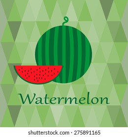 Illustration with watermelon