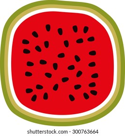 illustration of watermelon