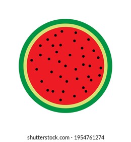 Illustration of watermelon. Concept of healthy lifestyle and ripe fruits. Icon fruit. Icon watermelon. Vector fruit.