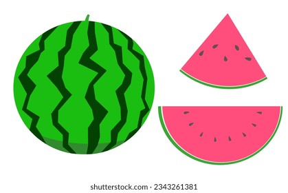Illustration einer Wassermelone auf Vektorgrafik