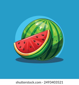 Illustration of watermelon fruit clipart