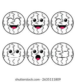 The Illustration of Watermelon Fruit Emoticon